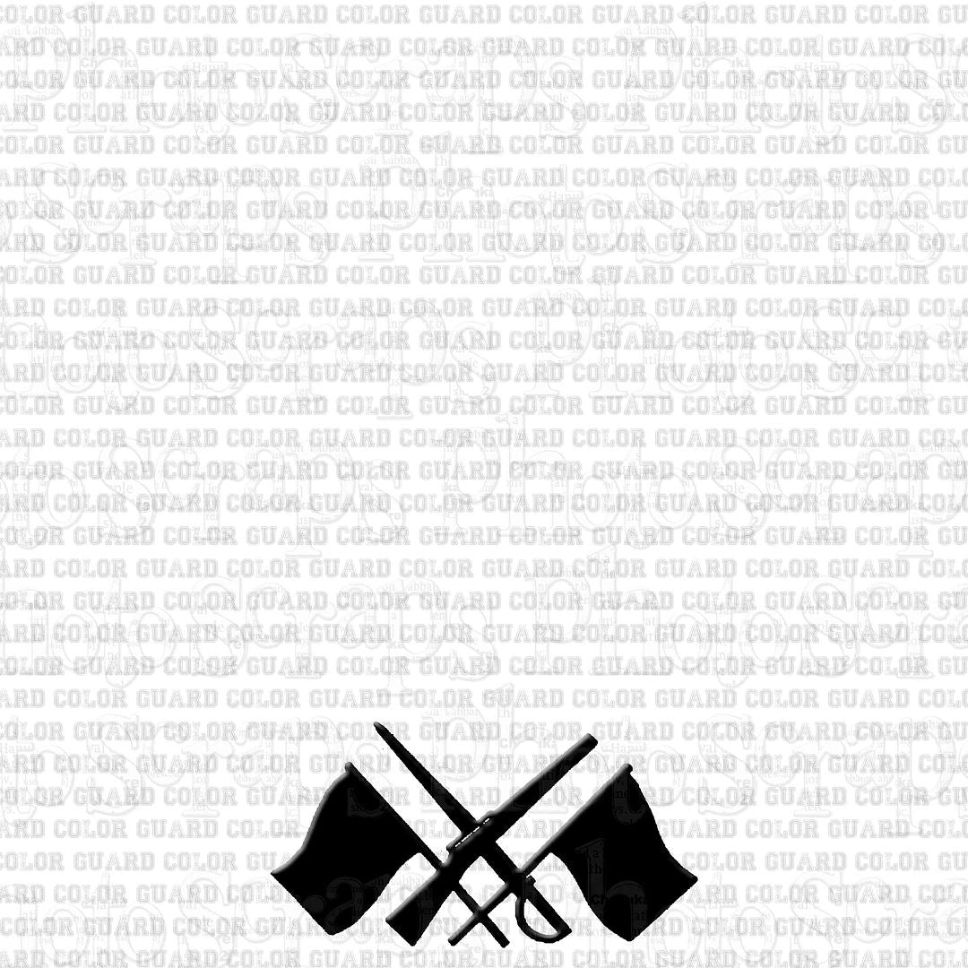 Color Guard Flags and rifles Photo Scraps