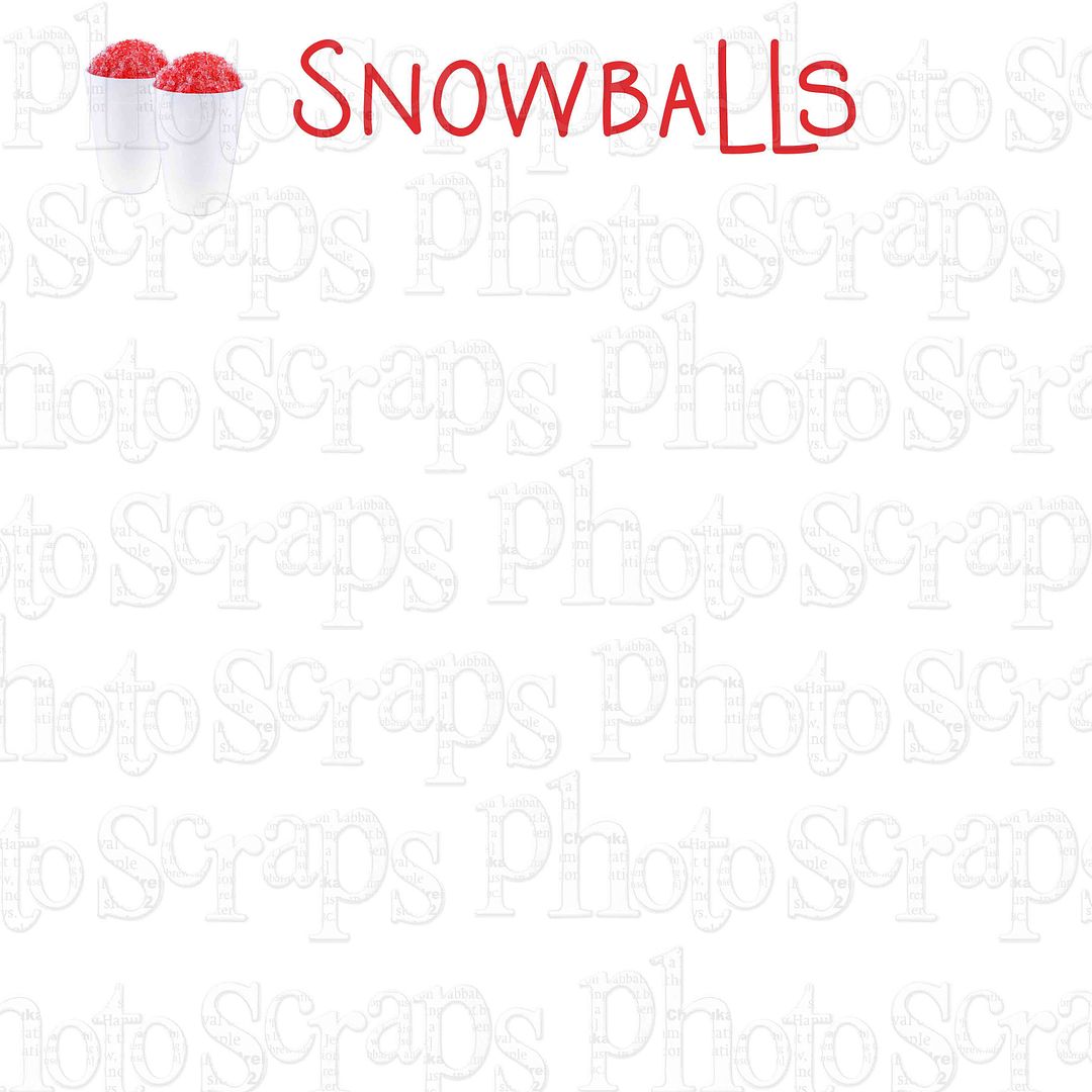 Snowballs Photo Scraps