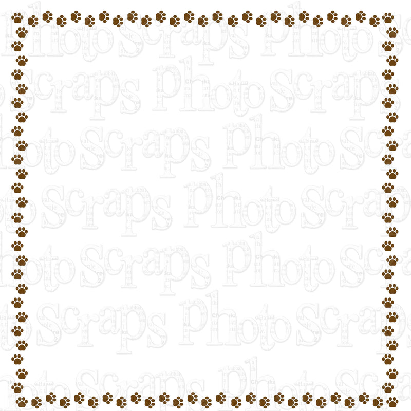 Dog Paw Border – Photo Scraps