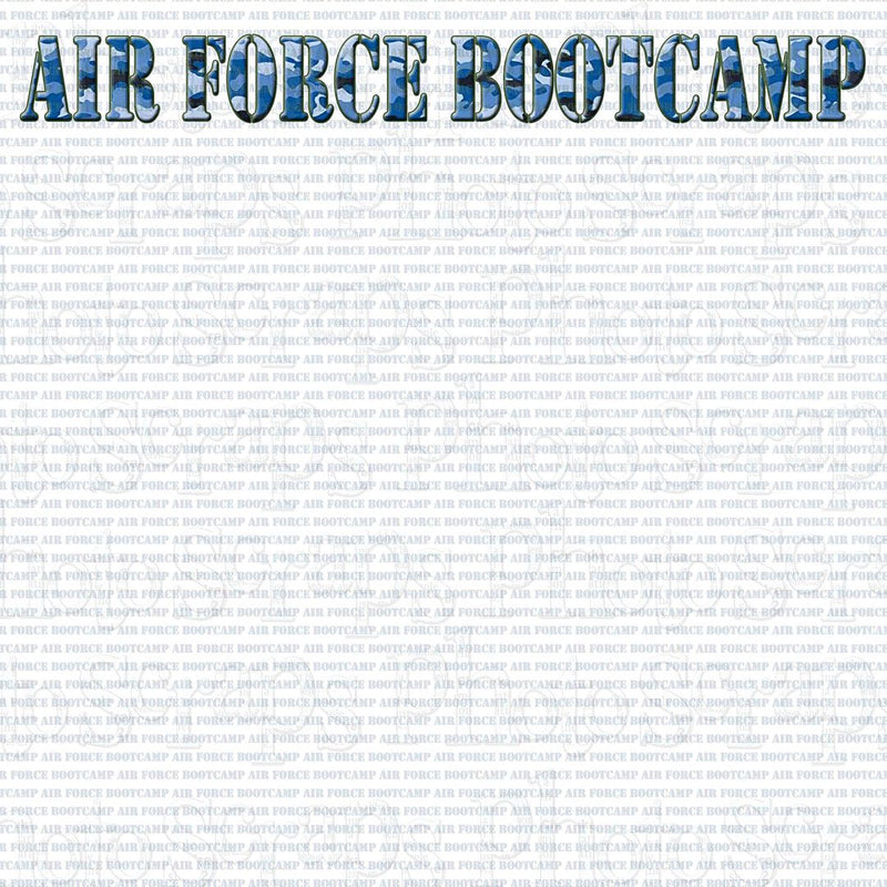 Air Force bootcamp title in blue