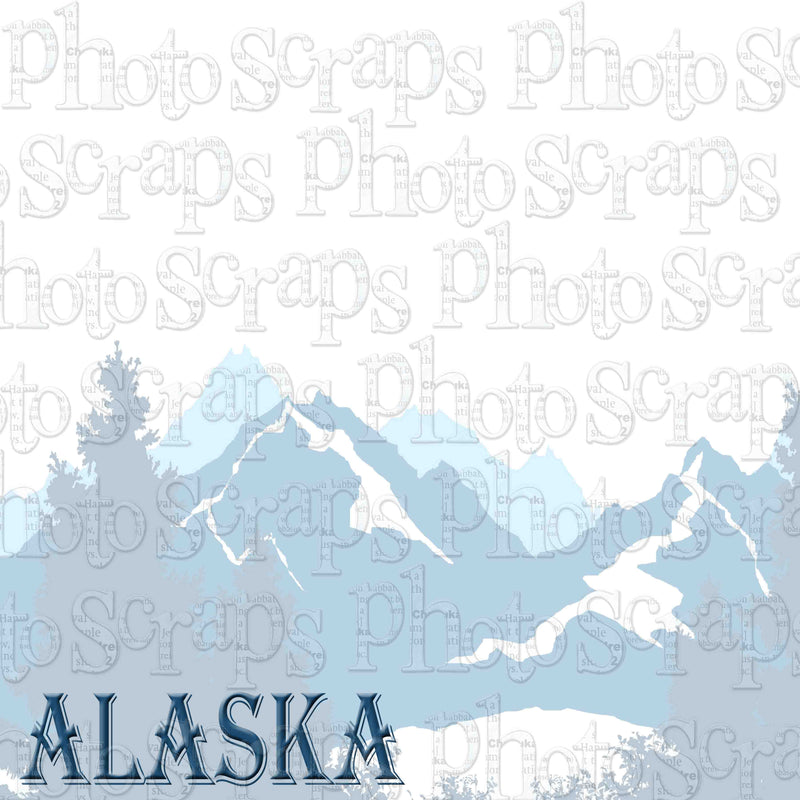 Alaska Title Over Blue Mountains