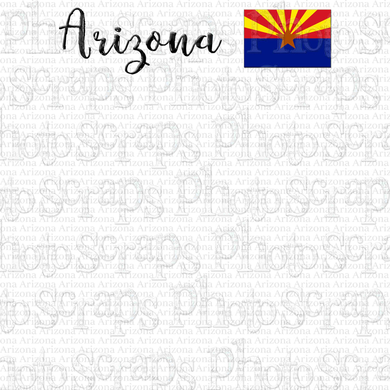 Arizona Title With Flag