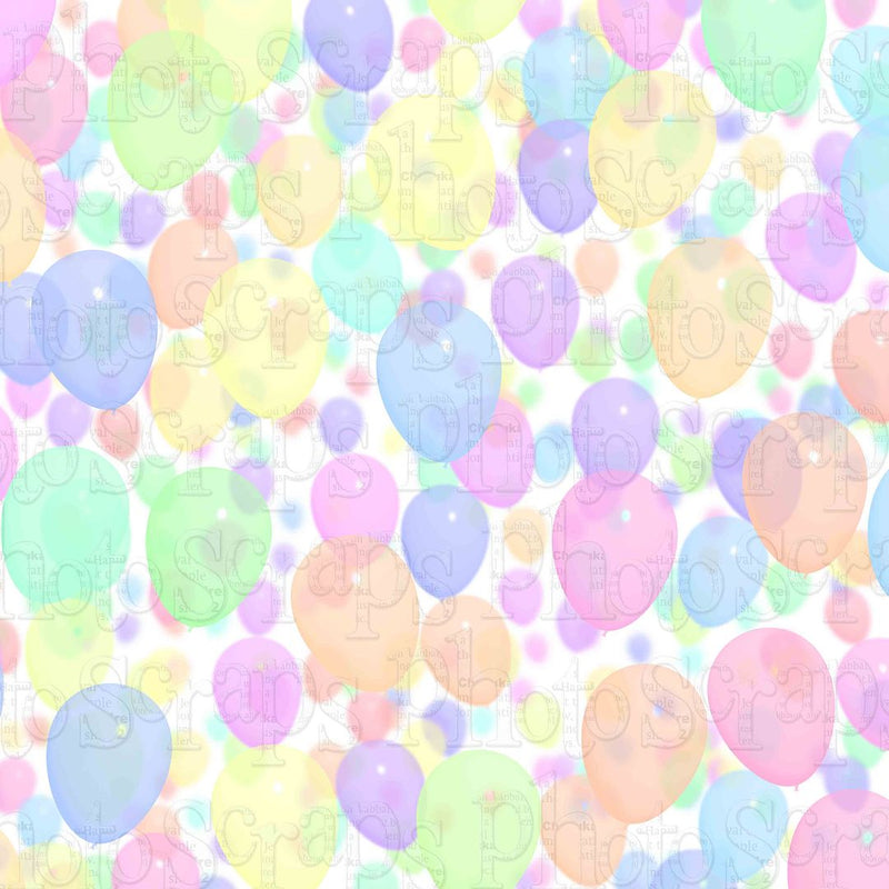 Birthday balloons pastel