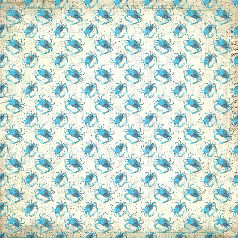 Blue Crab Over Pattern
