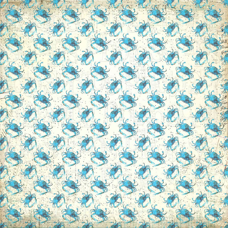 Blue Crab over pattern
