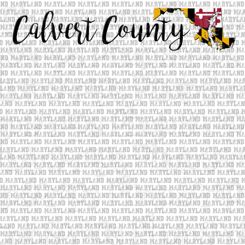 Calvert County with MD Map