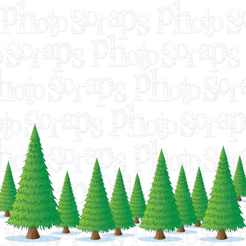 Cartoon Christmas Tree border