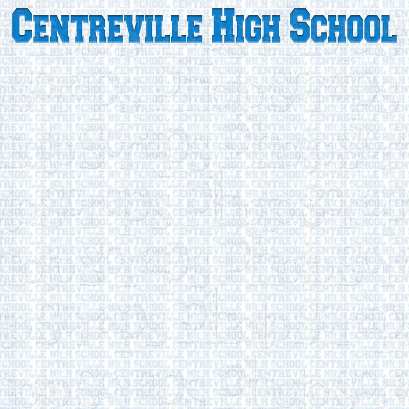 Centreville High School title over blue