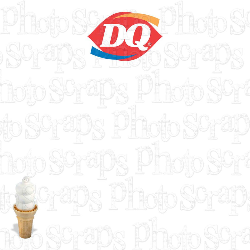 Dairy Queen Logo with 1 ice crem cone