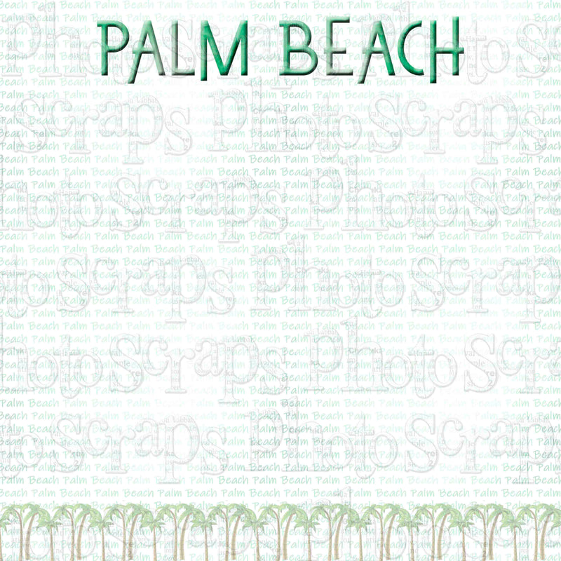 Florida Palm Beach Title With Palm Trees
