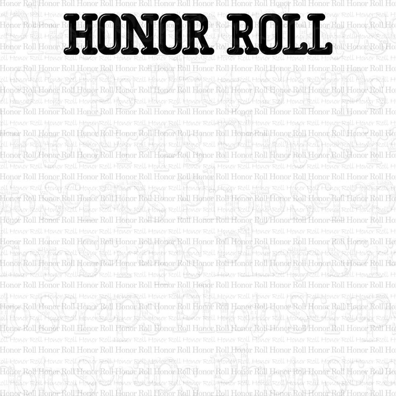 Honor Roll title with repeating words