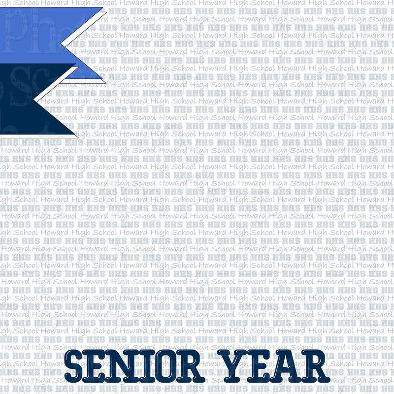 Howard High Senior year with banner