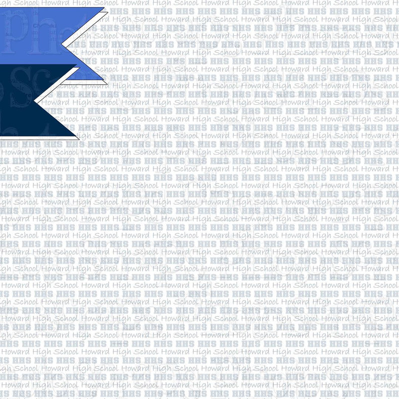 Howard High repeating 2 fonts left banner