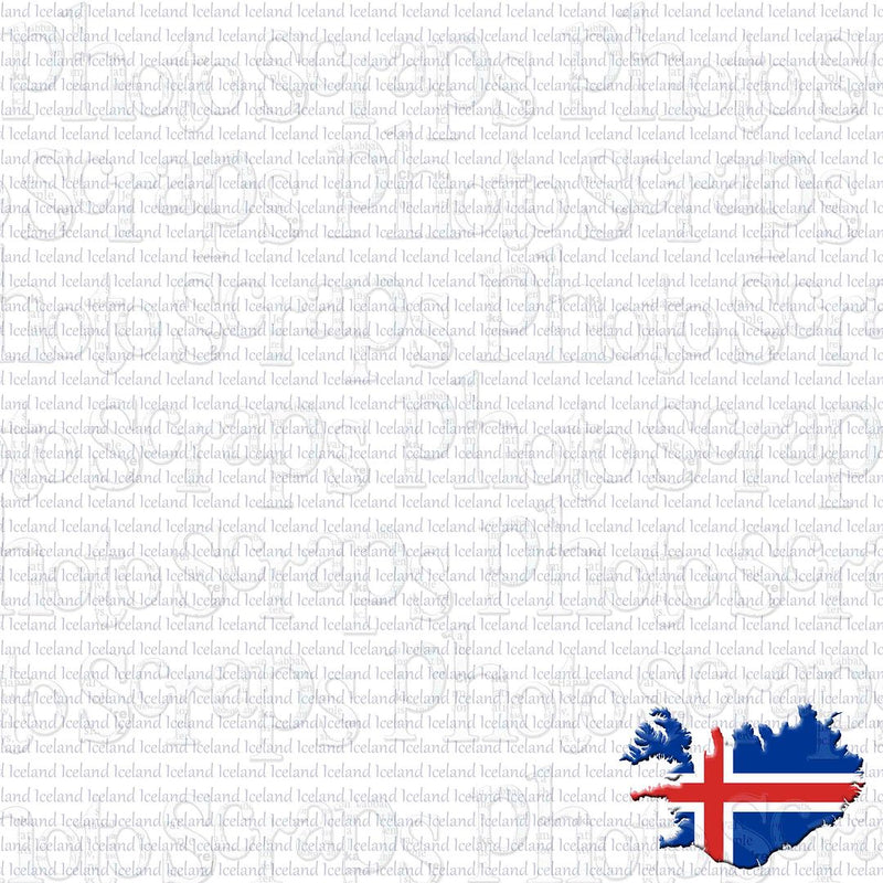 Iceland flag shape like country