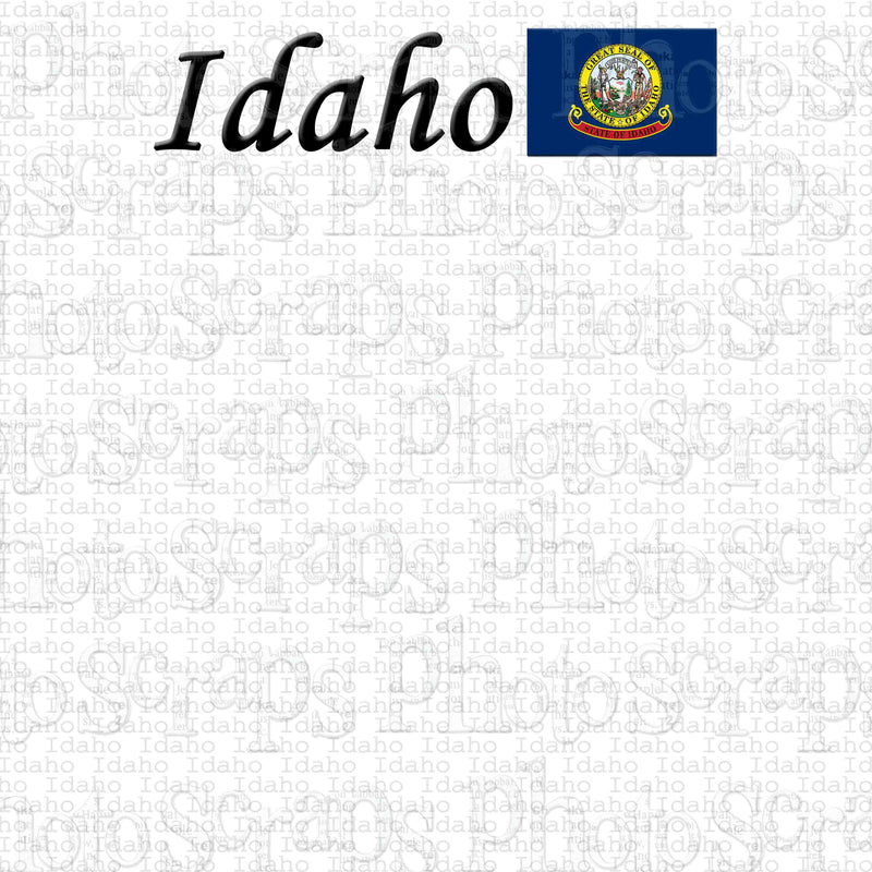 Idaho Title With Flag