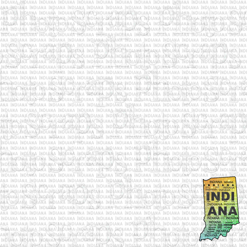 Indiana State Shape Repeat Word