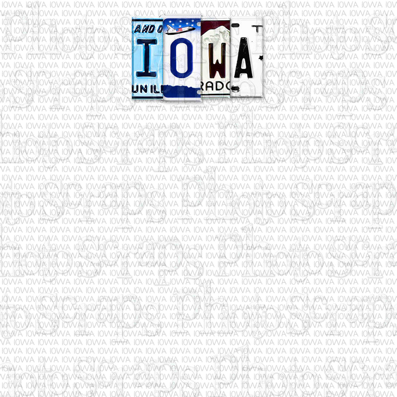 Iowa State License Plate Title