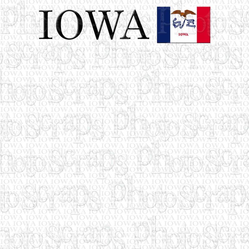 Iowa Title With Flag