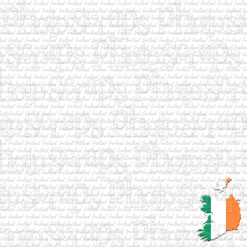 Ireland repeating with Flag country shaped