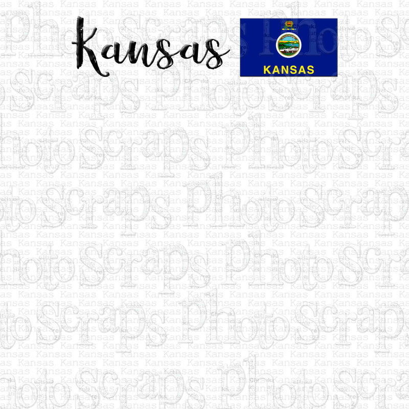 Kansas Title With Flag