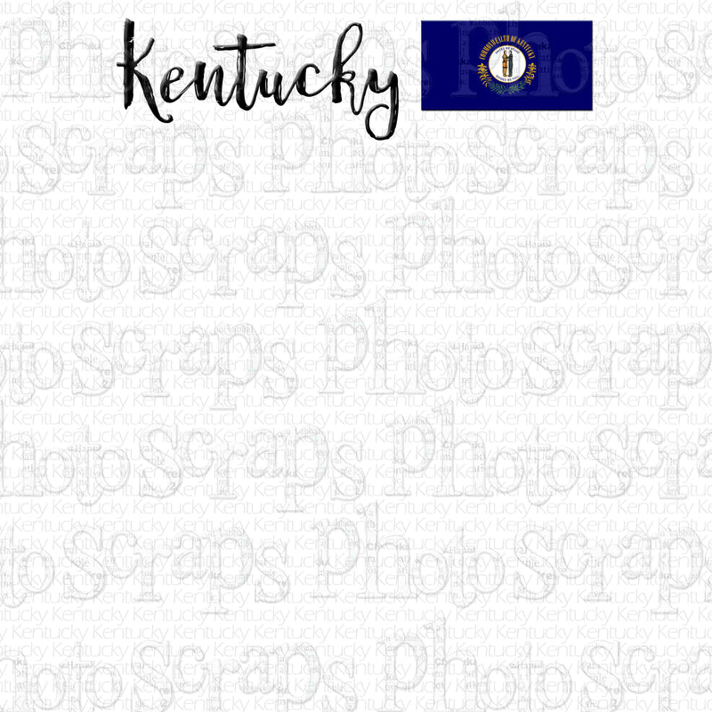 Kentucky Title With Flag