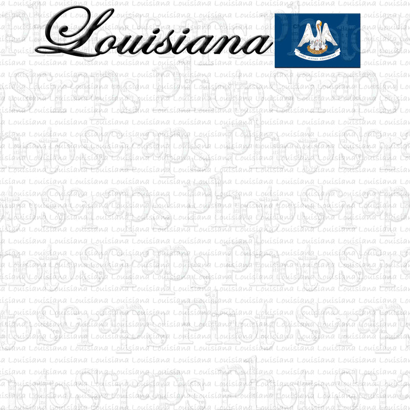 Louisiana Title With Flag