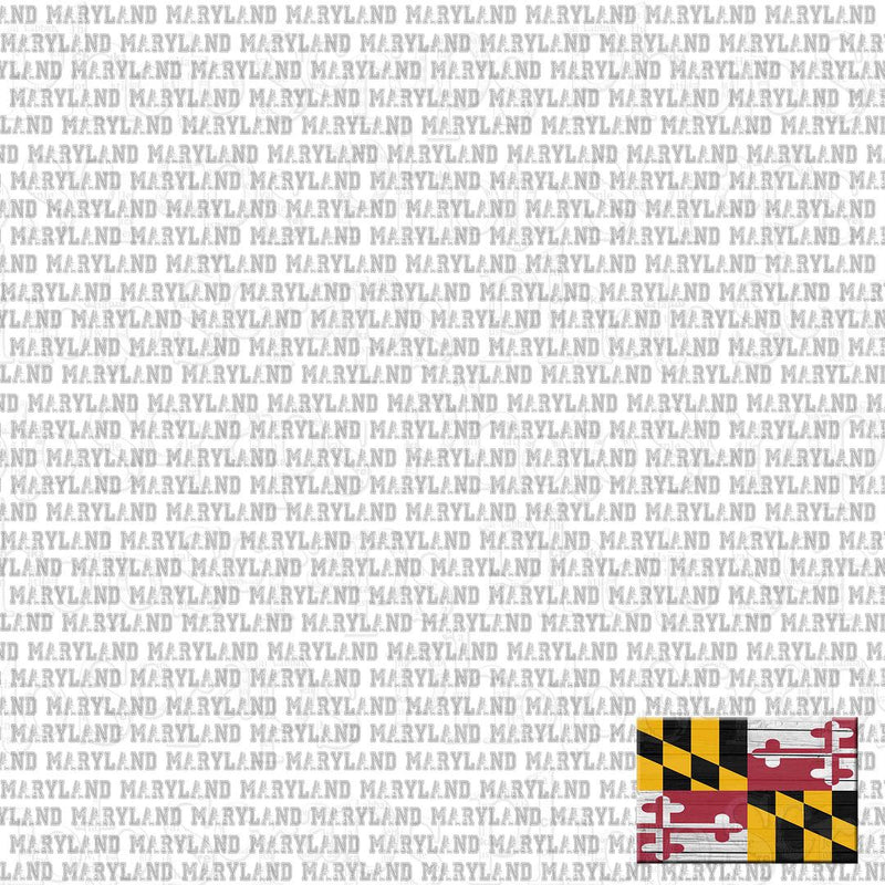 Maryland repeating word with flag