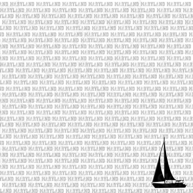 Maryland repeating word witht Sailboat