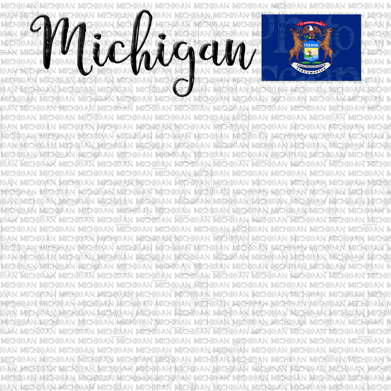Michigan Title With Flag
