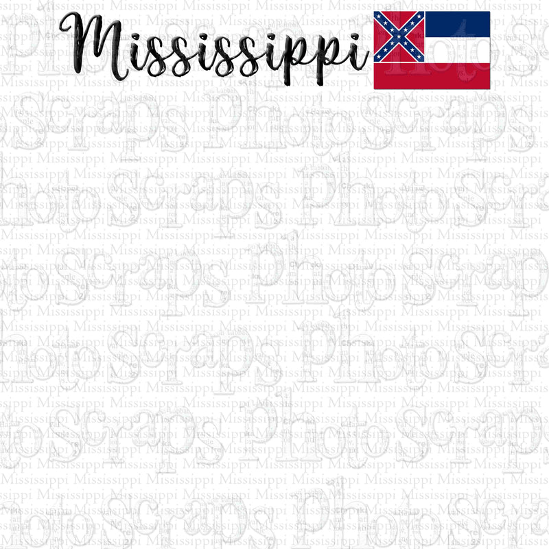 Mississippi Title With Flag