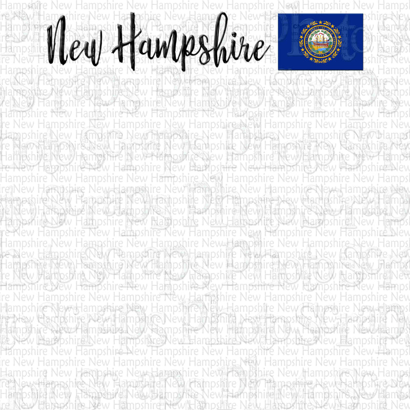 New Hampshire Title With Flag