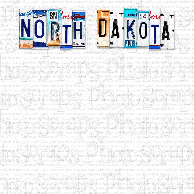 North Dakota State License Plate Title
