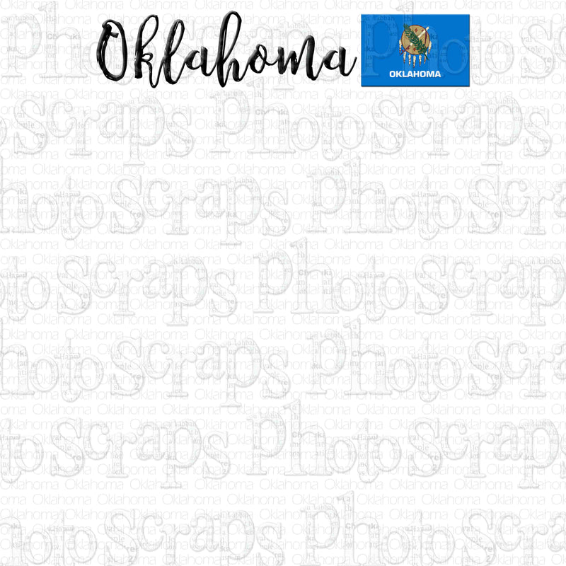 Oklahoma Title With Flag