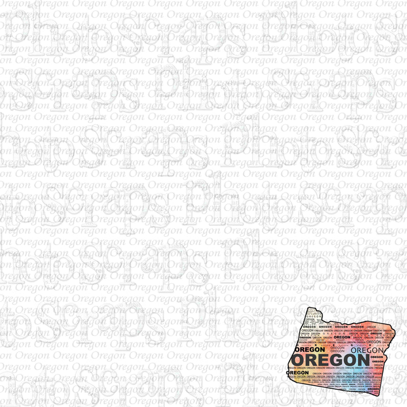Oregon State Shape Repeat Word