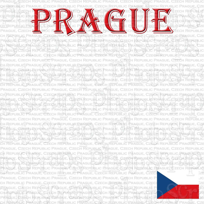 Prague title with czech flag