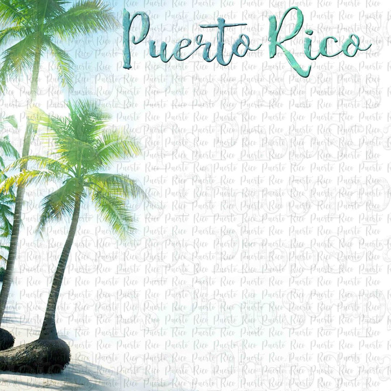 Puerto Rico Title with Palm Trees