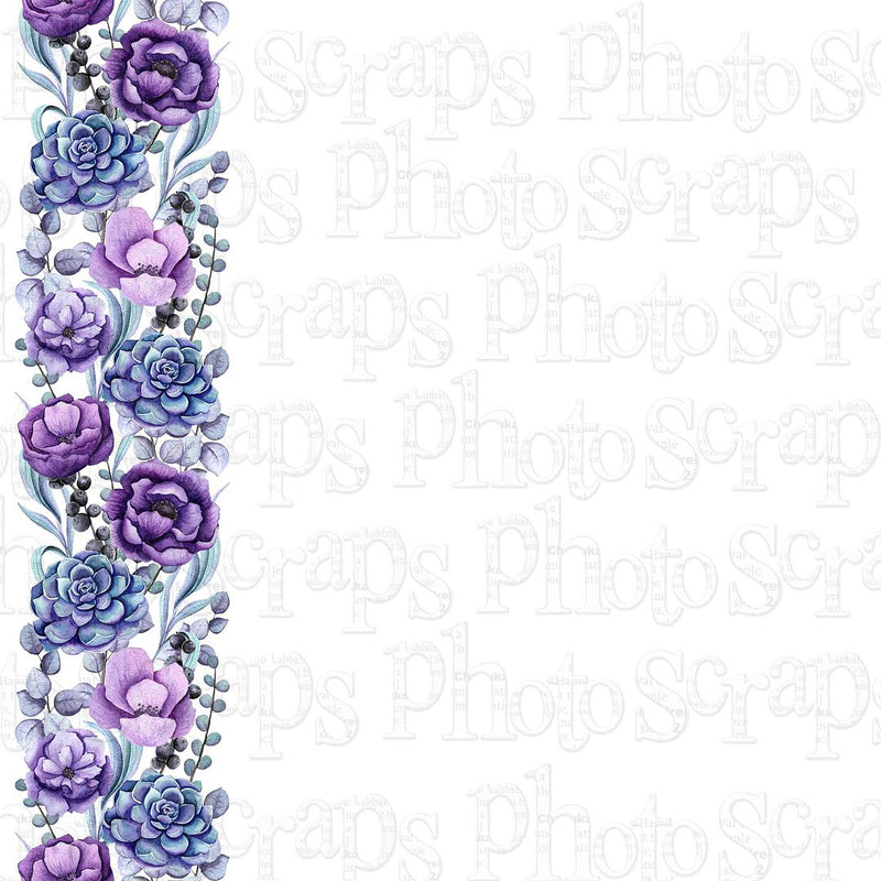 Purple flower border