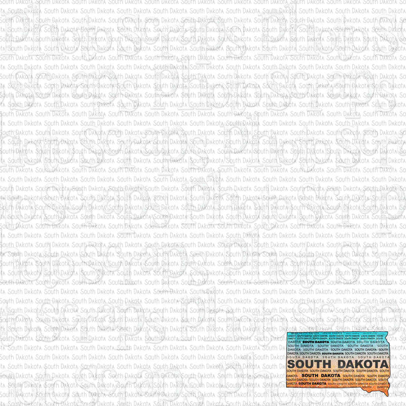 South Dakota State Shape Repeat Word