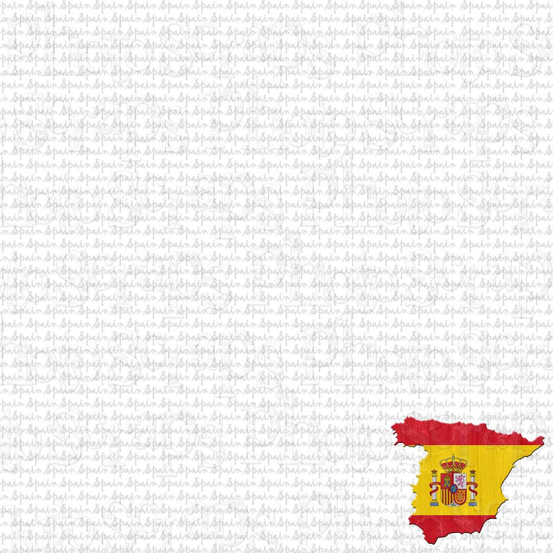 Spain Shape in flag colors