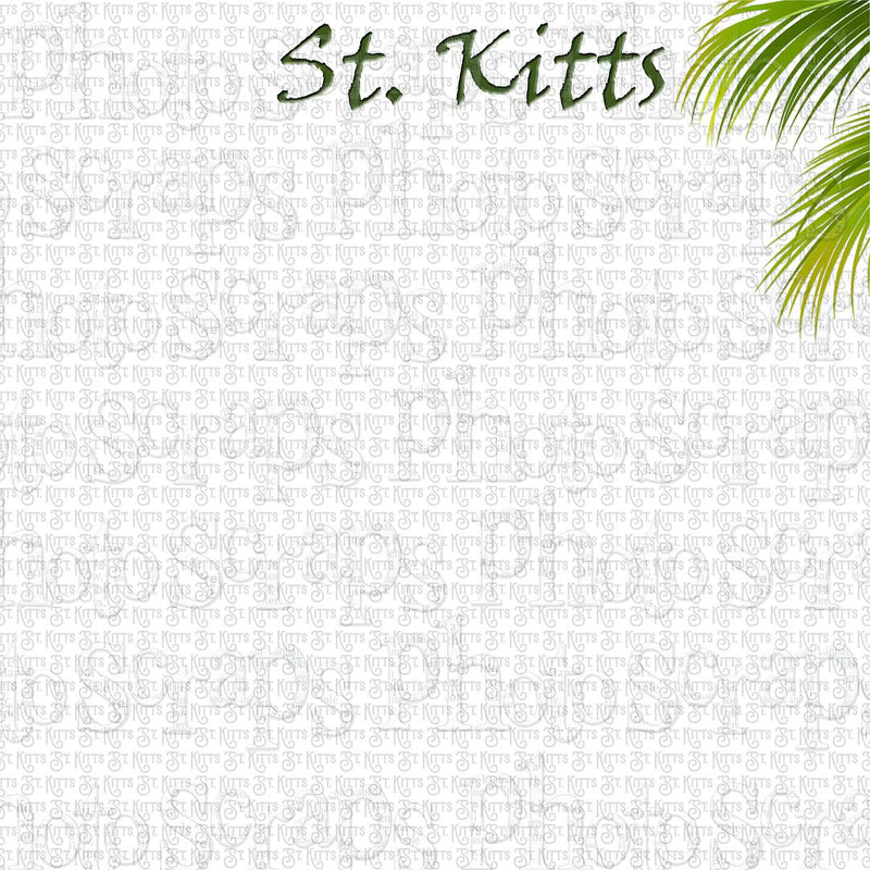 St Kitts With Palm leaves Right title