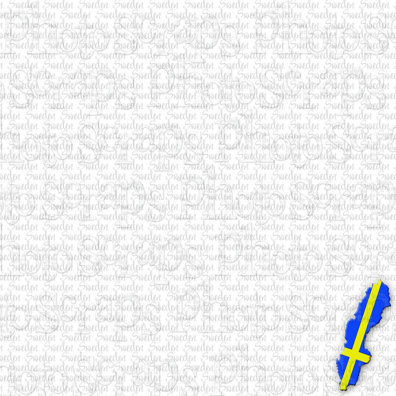 Sweden flag shaped like country