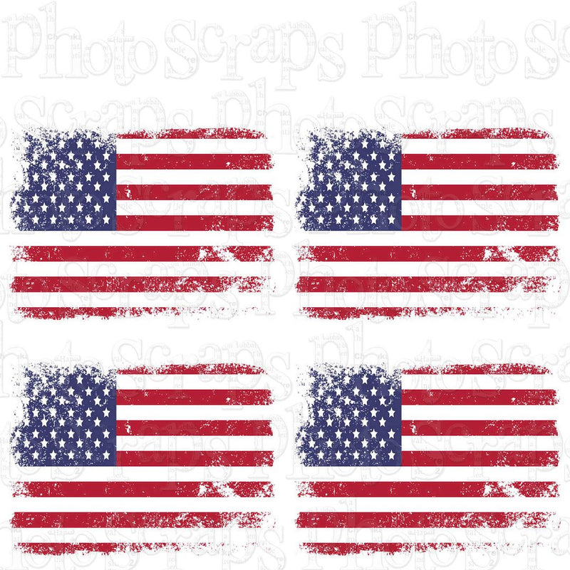 US flag Distressed for Card fronts