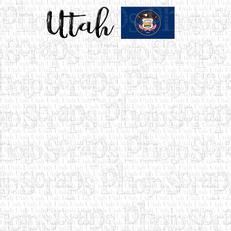 Utah Title With Flag