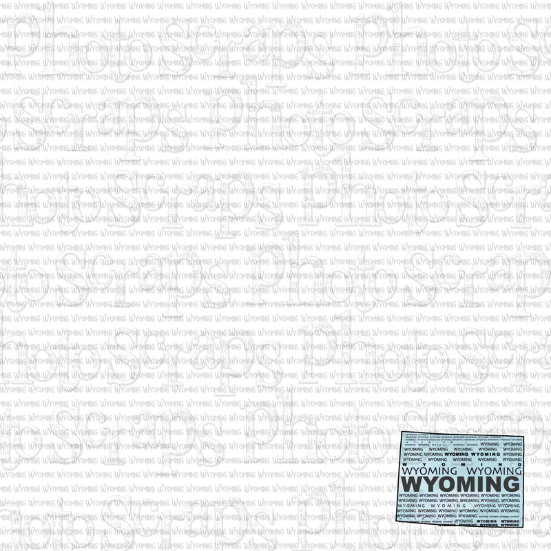 Wyoming State Shape Repeat Word